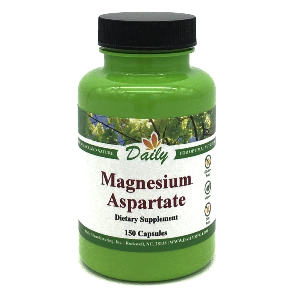 Daily Manufacturing Magnesium Aspartate 100 mg bottle label