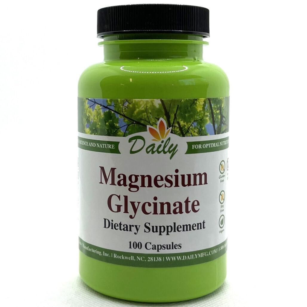 Daily Manufacturing Magnesium Glycinate bottle label