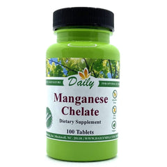 Front view of Daily Manufacturing Manganese Chelate 5 mg bottle