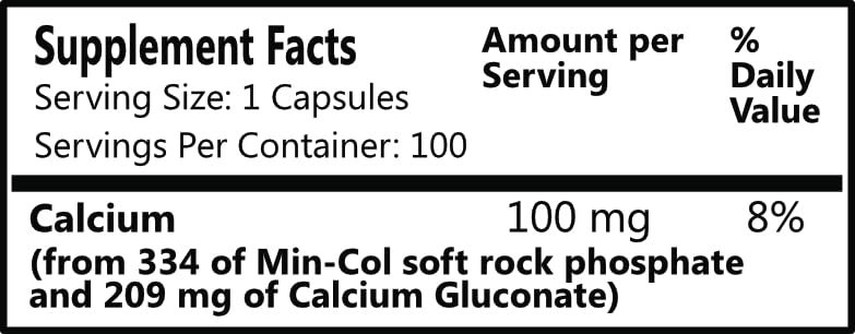 Ingredient overview: soft rock phosphate and calcium gluconate