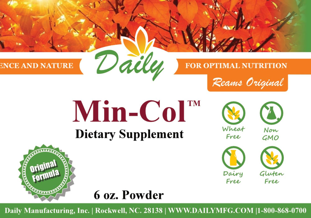 Min-Col Soft Rock Phosphate label with calcium content