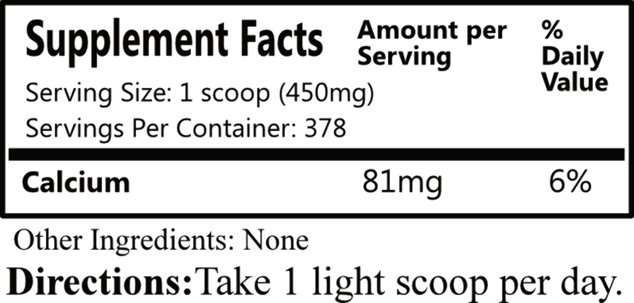 Close-up of Daily Min-Col Powder jar label