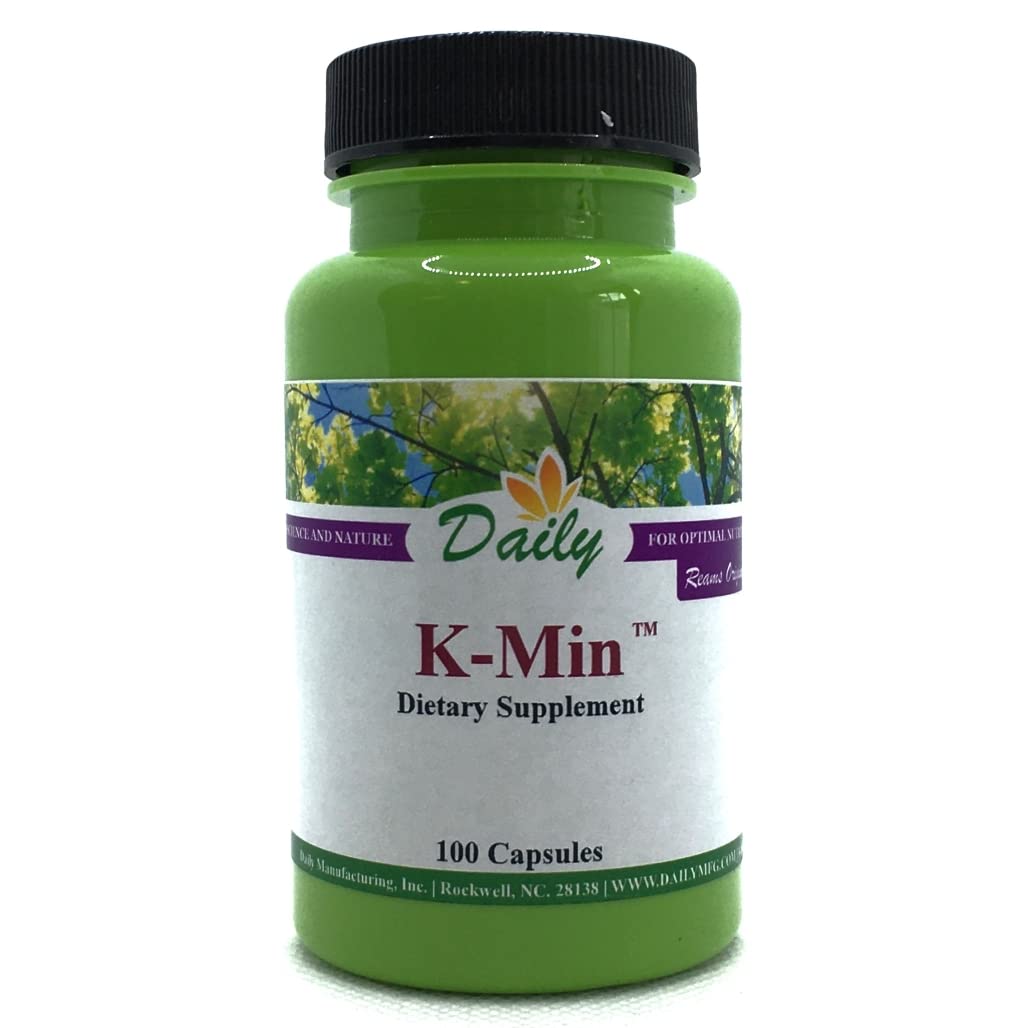 K-Min capsule close-up showing soft rock phosphate and diatomaceous earth ingredients