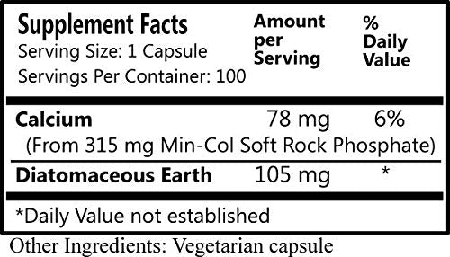 K-Min ingredients: Min-Col soft rock phosphate and diatomaceous earth
