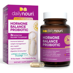 Daily Nouri Hormone Balance Probiotic bottle and packaging