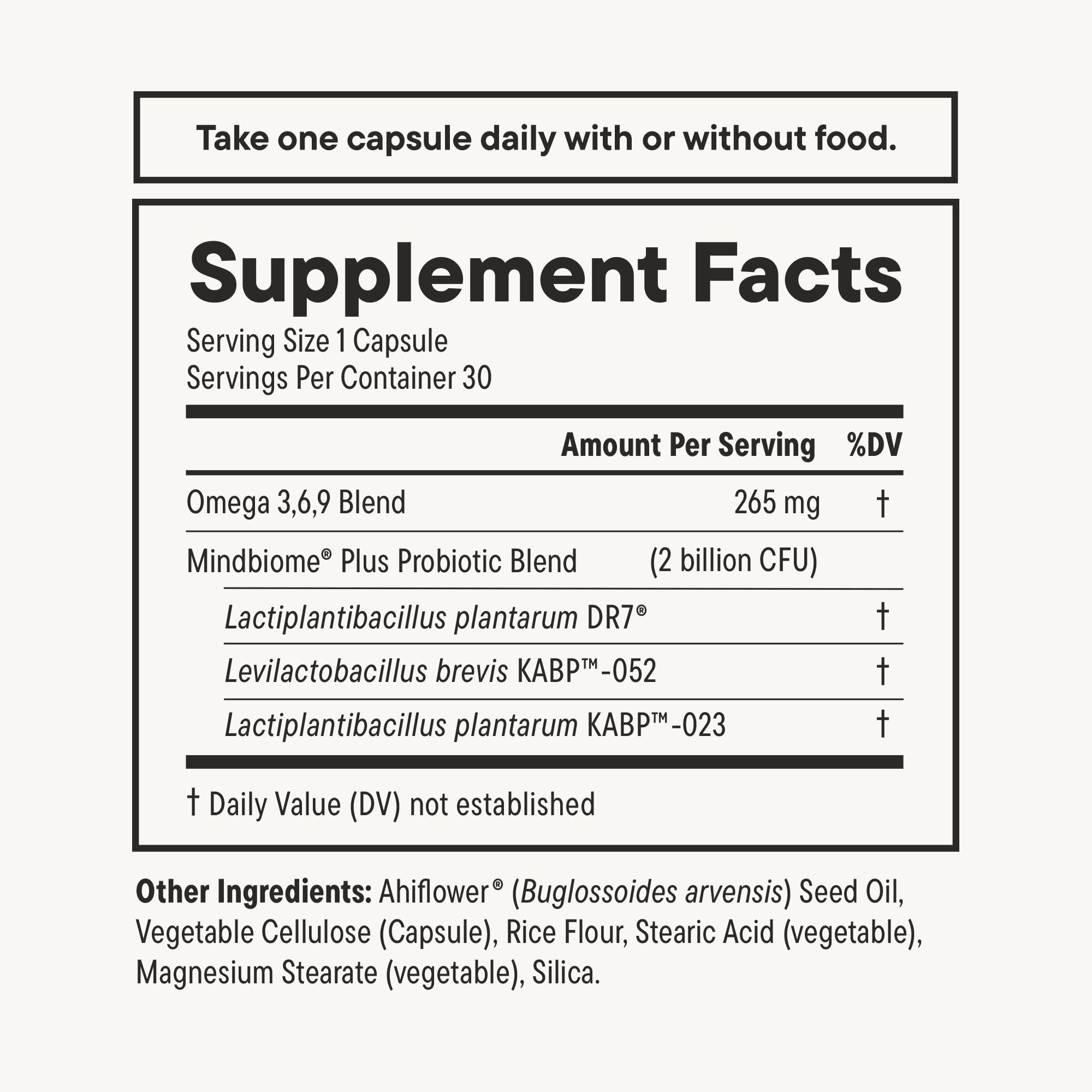 Illustration of the gut-brain axis with probiotic imagery