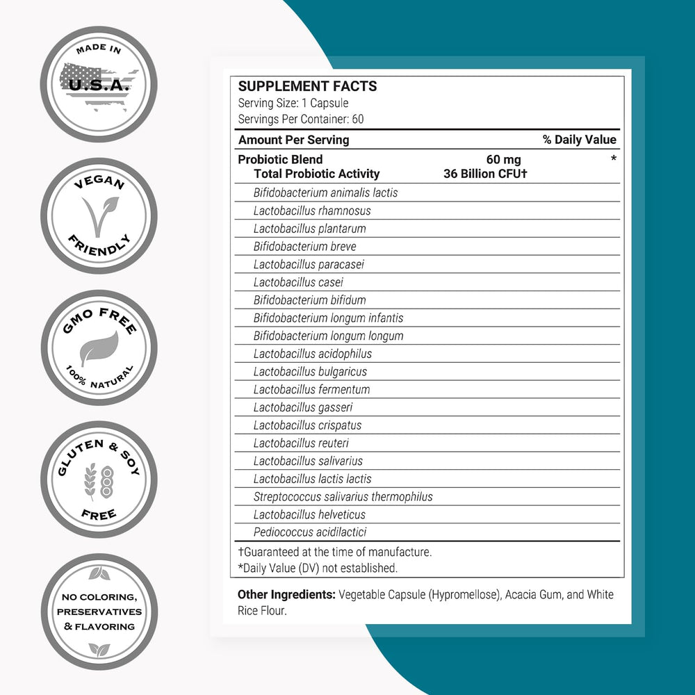 Daily probiotic with 36 Billion CFU per day