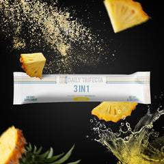 Back packaging with nutrition facts for Daily Trifecta Pineapple sticks