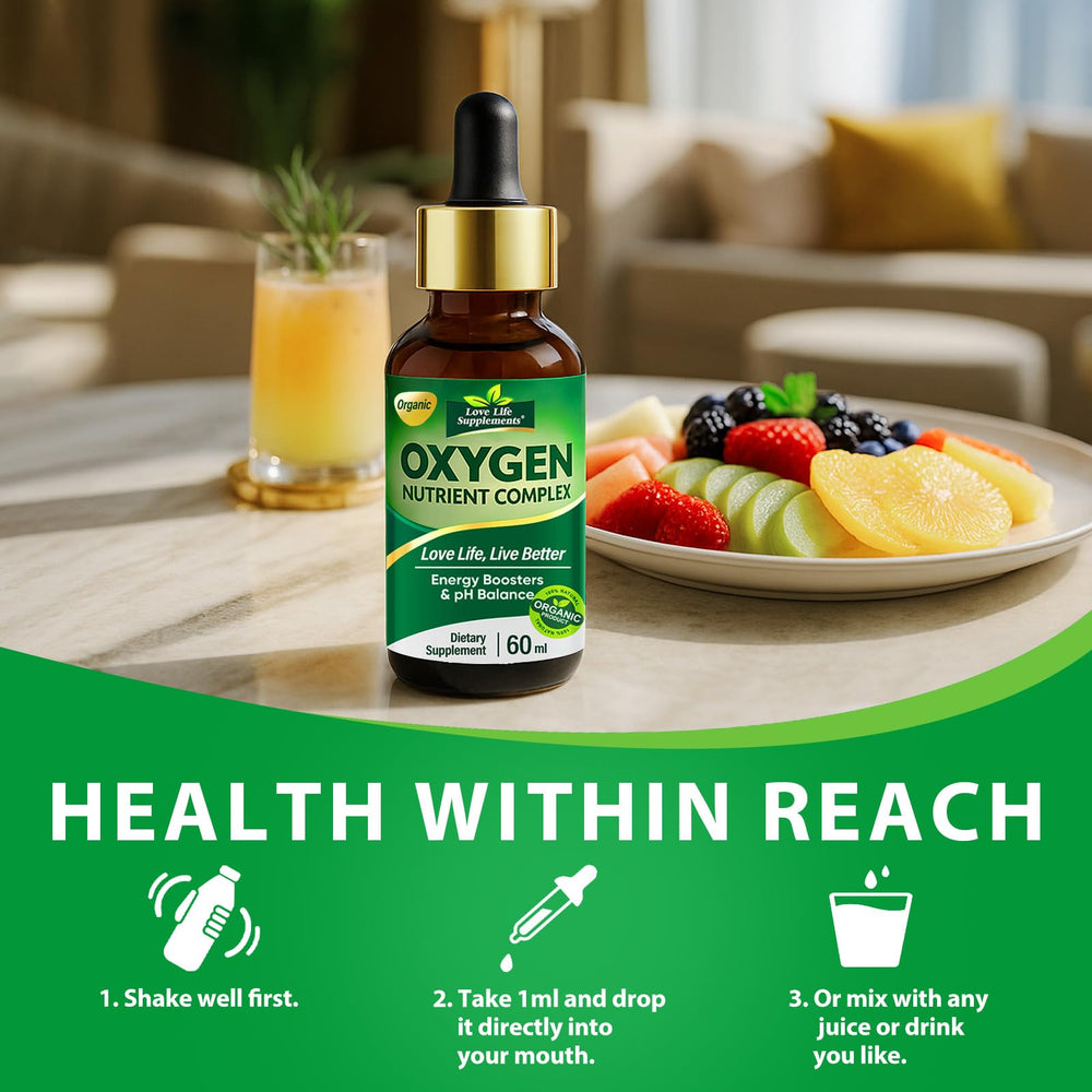 Easy daily use: add 1ml to water for oxygen water