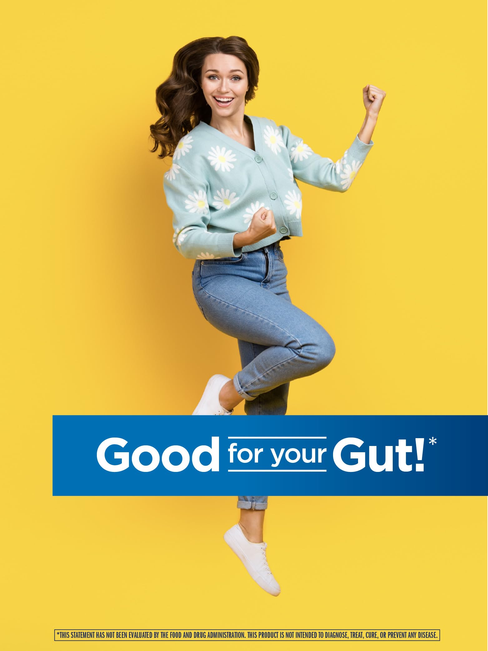 Person taking one daily probiotic capsule
