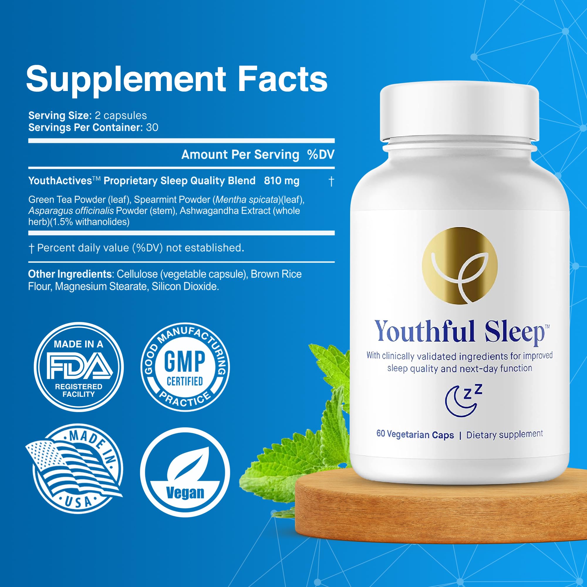 Youthful Sleep box and bottle for daily use