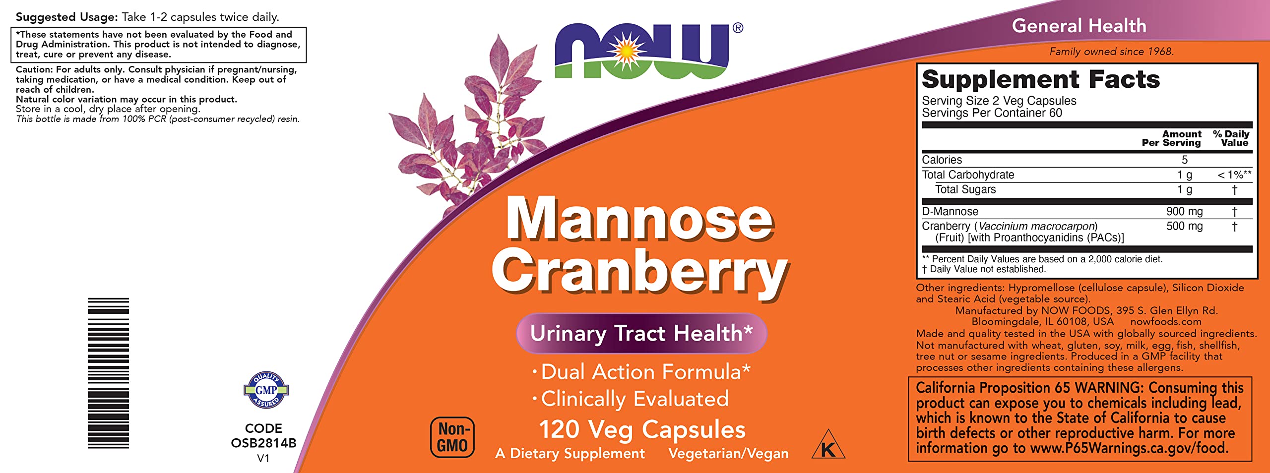 Illustration showing suggested usage: take 1-2 capsules twice daily