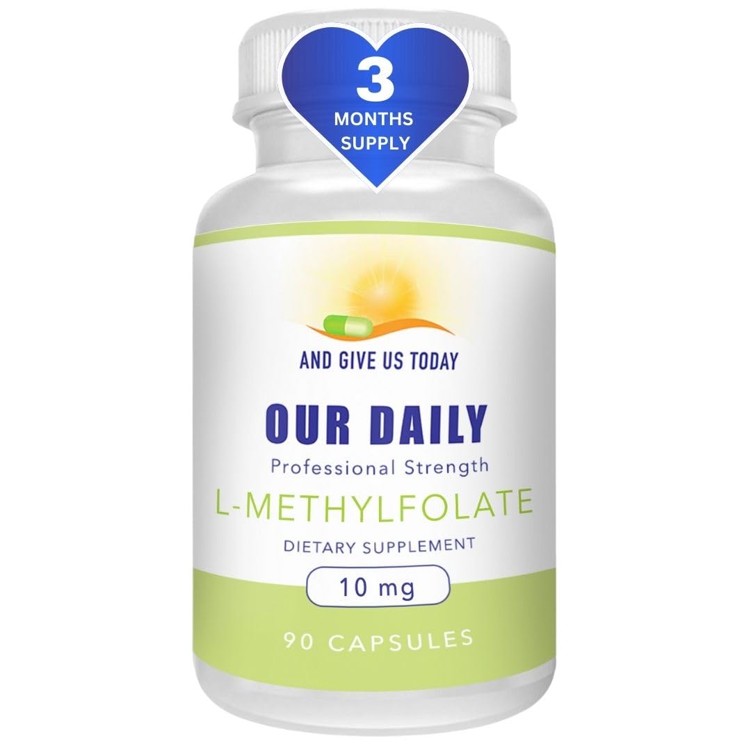 Daily Vites L-Methylfolate 10 mg bottle with 90 vegetarian capsules