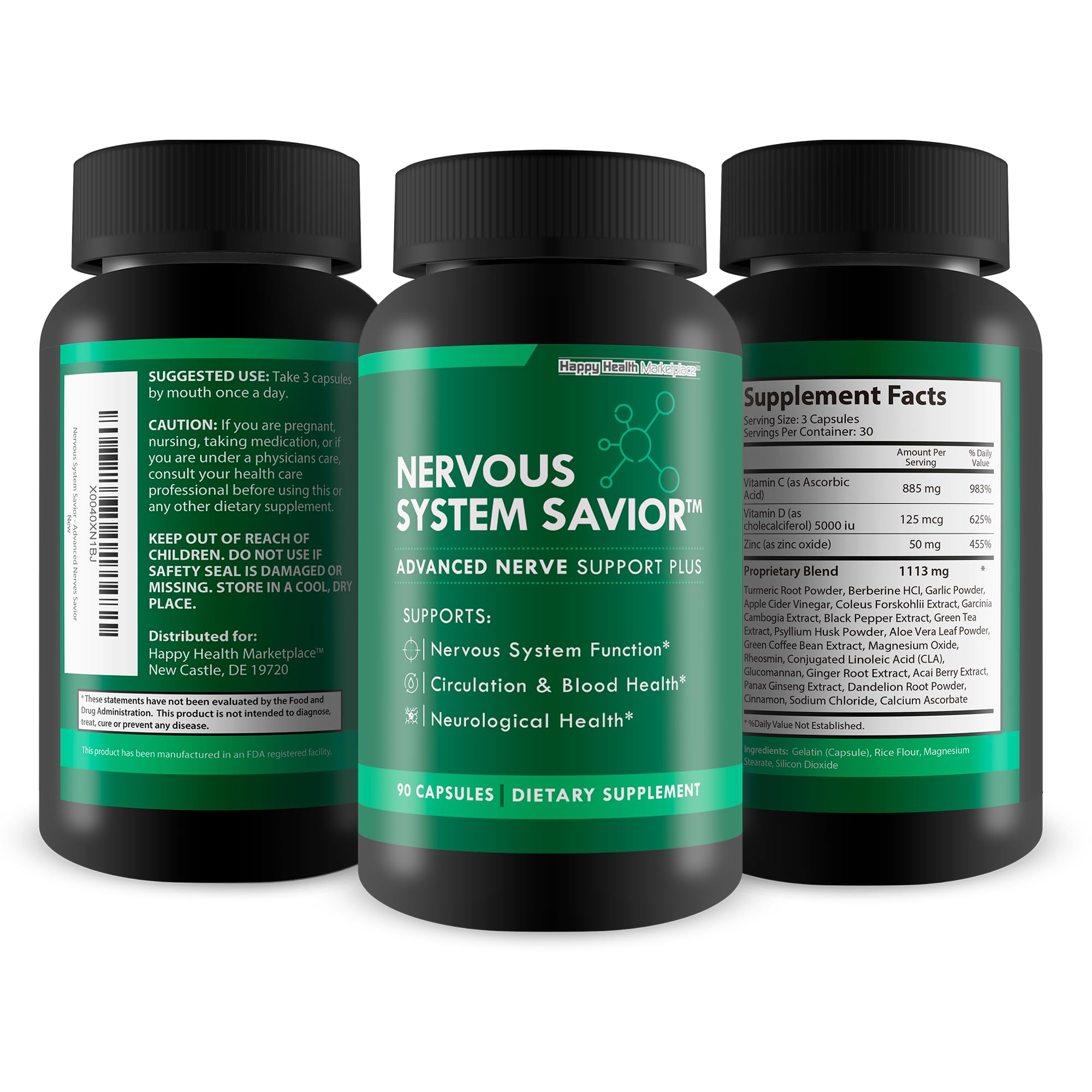 Daily wellness concept with nerve health imagery