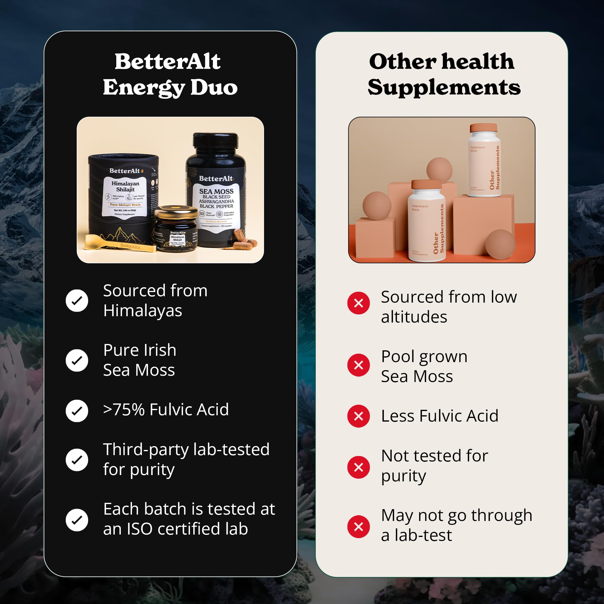Daily wellness routine with Shilajit and sea moss