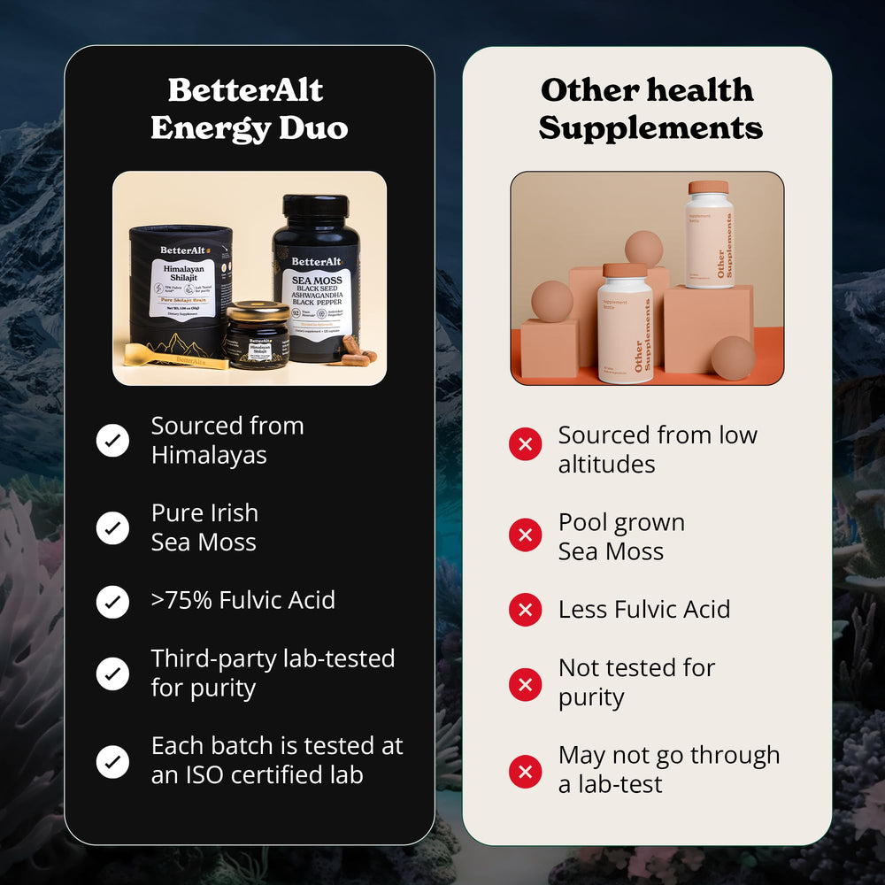 Daily wellness routine with Shilajit and sea moss