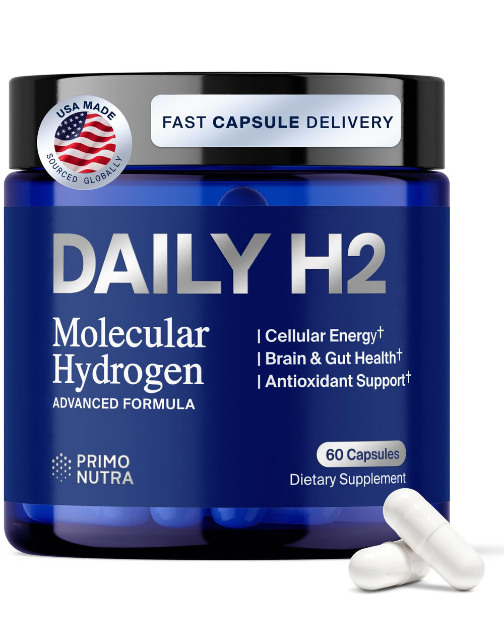 Hero image of DailyH2 Molecular Hydrogen Capsules package