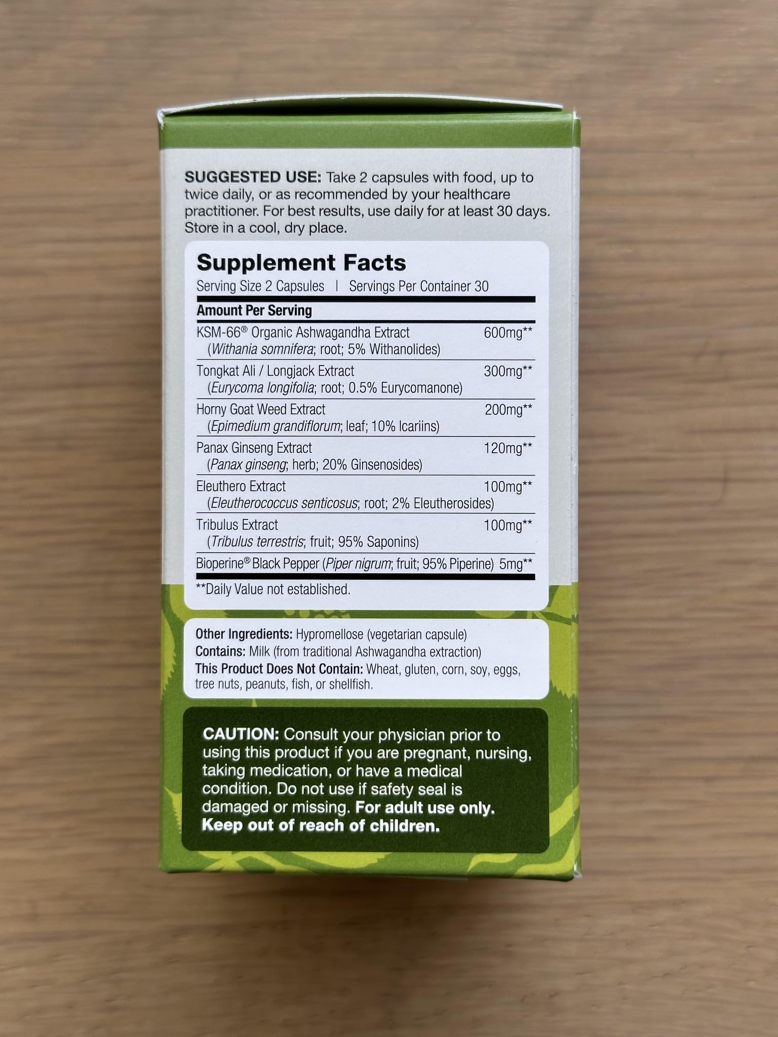 Tongkat Ali and Tribulus for male vitality in Herbal T