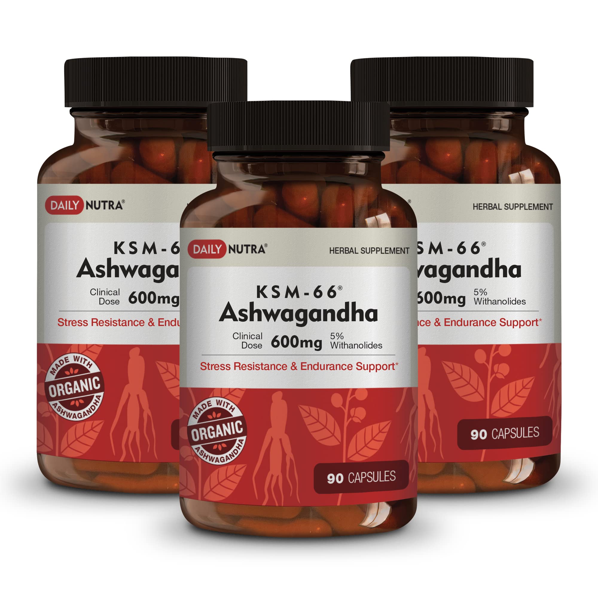 DailyNutra KSM-66 Ashwagandha 600mg bottle - 270 capsules