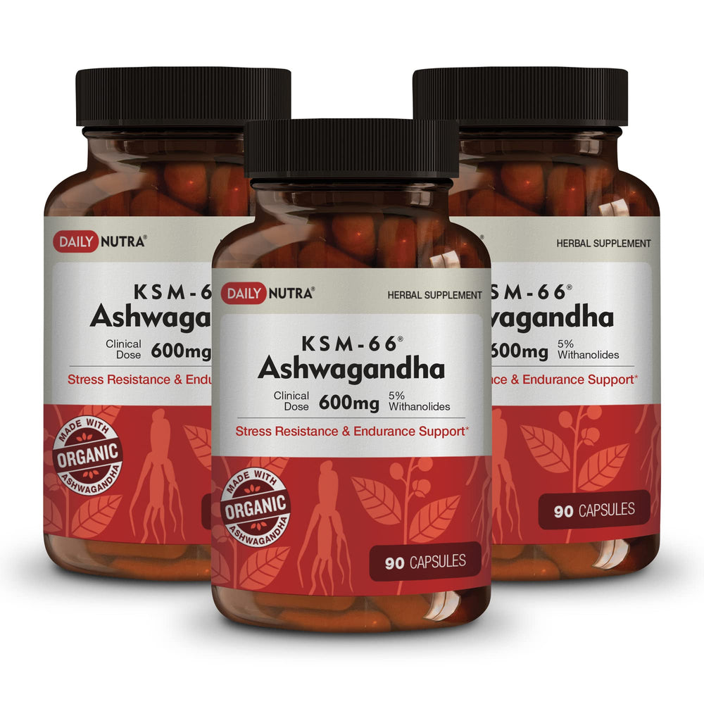 DailyNutra KSM-66 Ashwagandha 600mg bottle - 270 capsules