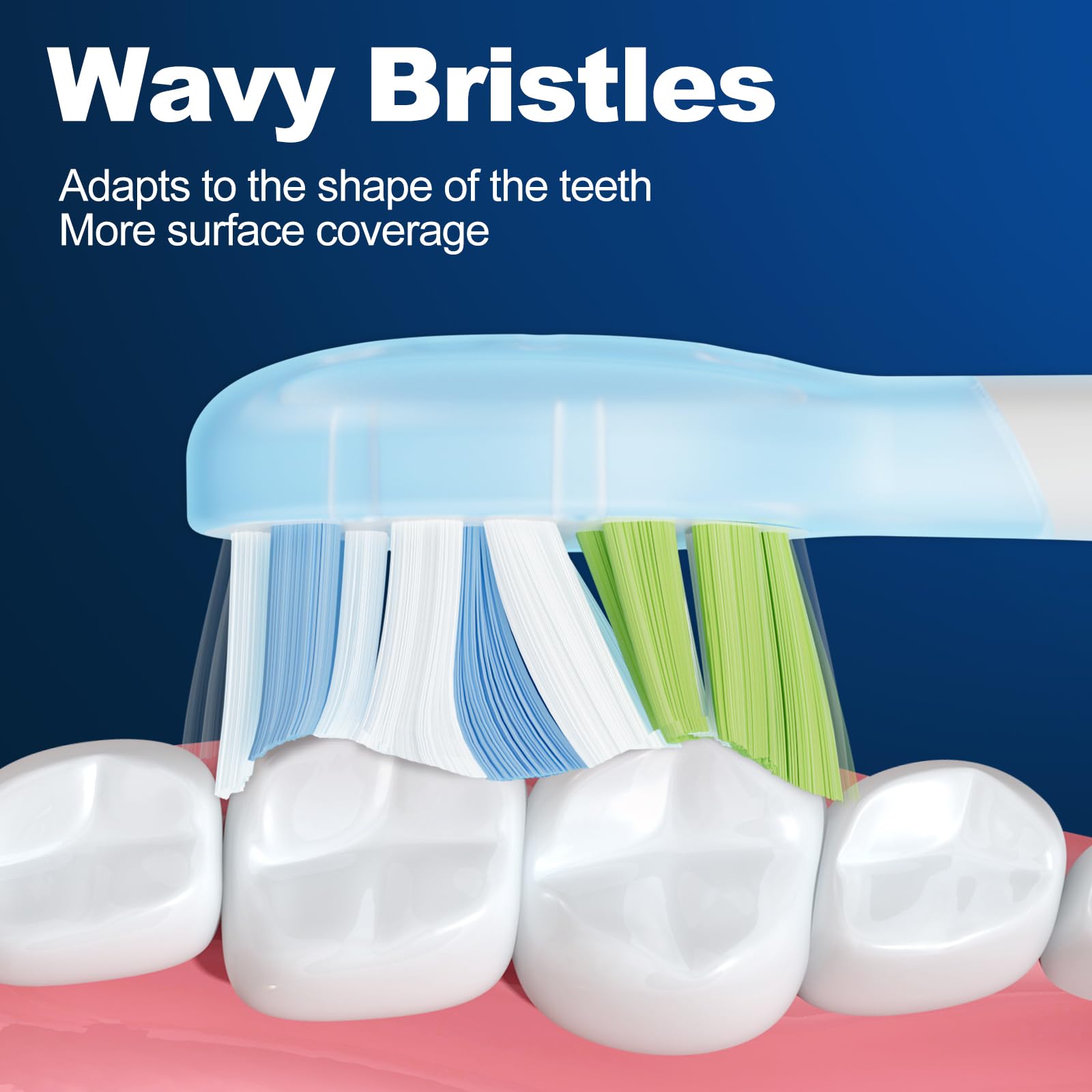 Medium soft DuPont bristles on DailyWhite Philips Sonicare brush head