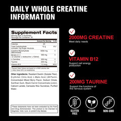 Front packaging shot of DailyWhole Organics Creatine Gummies in Mixed Berry