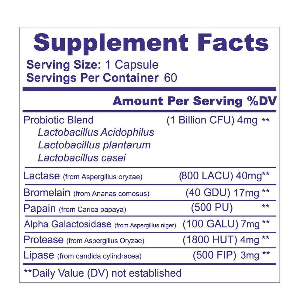 Dairy-friendly digestion supplement for dairy-heavy meals