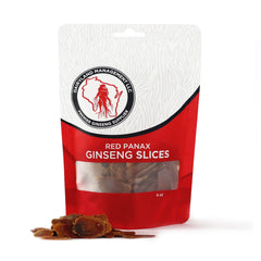 Front view of Dairyland Management LLC Red Panax Ginseng Slices 4 oz pack