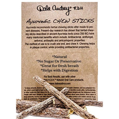 Dale Audrey Ayurvedic chew sticks with licorice root and neem in a 1.12 oz pack