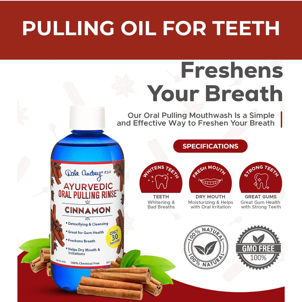 Oil pulling mouthwash ingredients: sesame, sunflower, olive, neem, clove