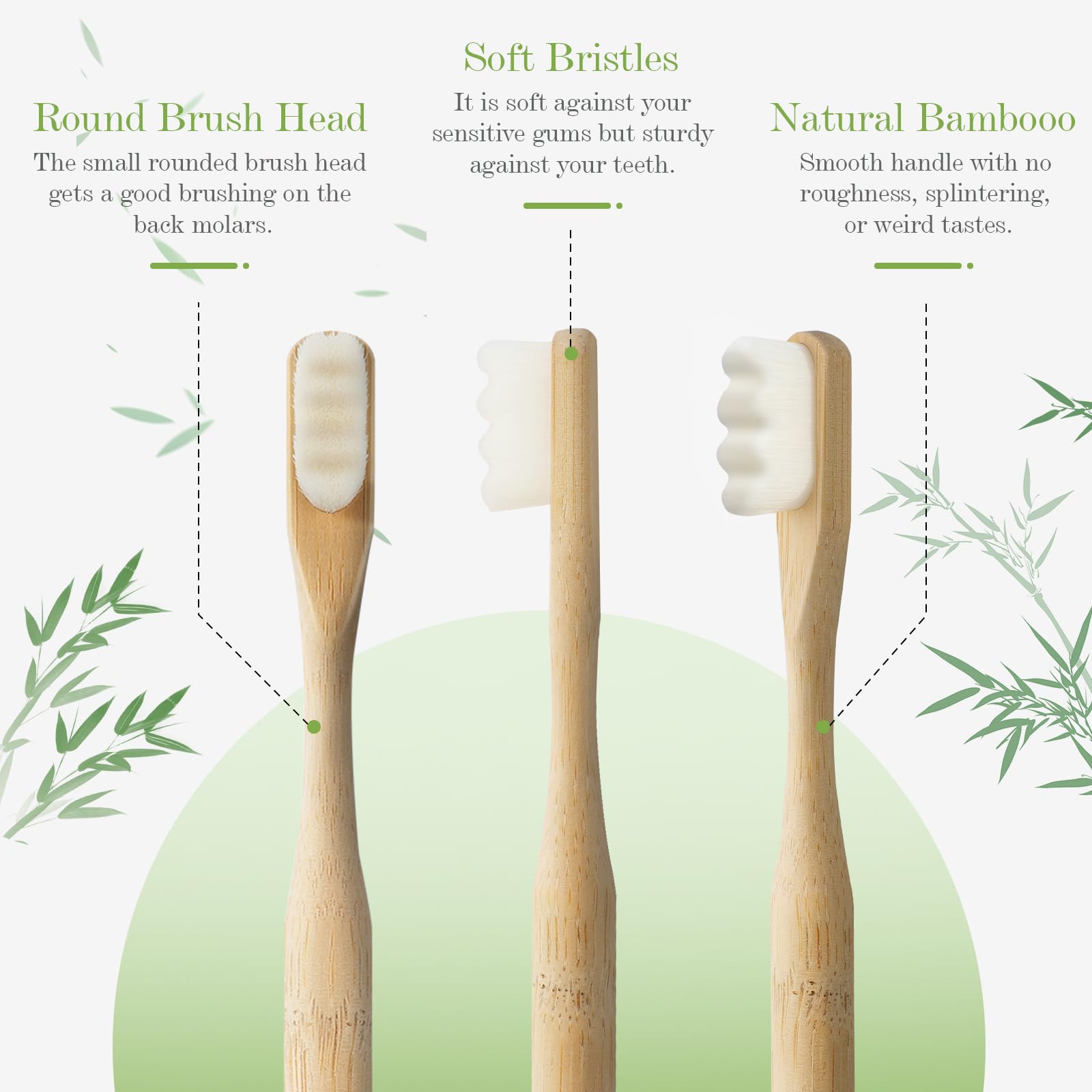 High-density bristles on a Daletu toothbrush
