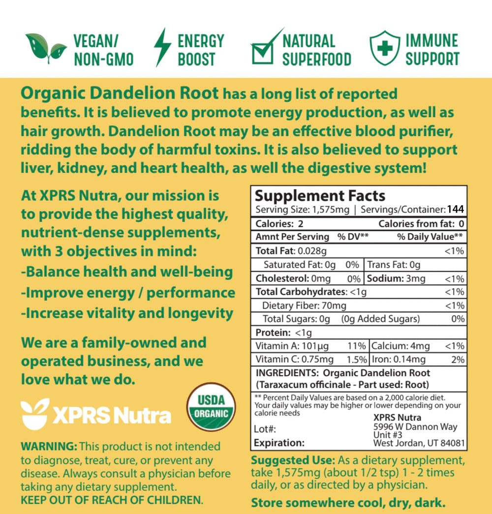 Versatile uses of organic dandelion root powder in tea, coffee, and recipes