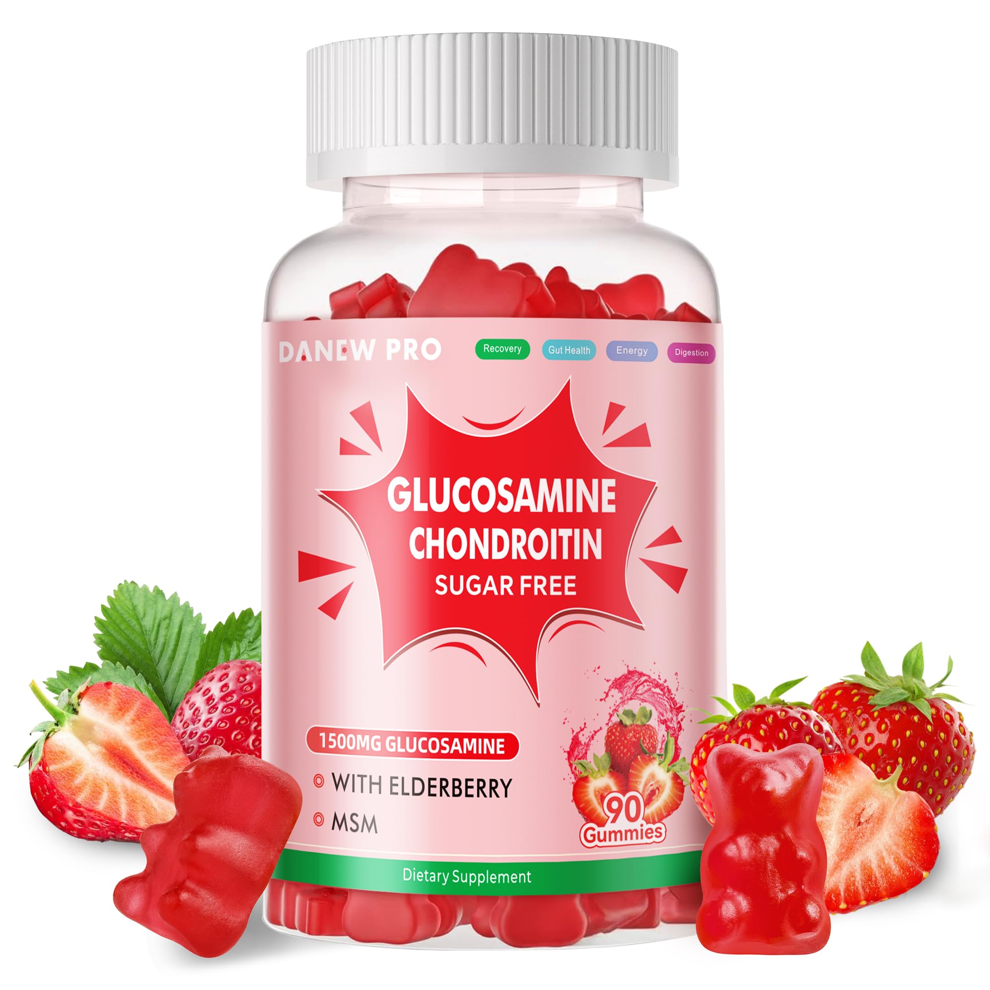 DANEW Pro Glucosamine Chondroitin Gummies bottle on white background