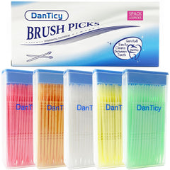 DanTicy Interdental Toothpicks outer packaging showing 600pcs in a pack of 5