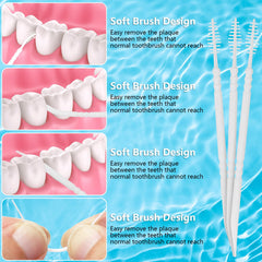 Two-in-one dental picks for plaque removal and deep cleaning