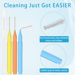 Ergonomic contoured handle of DanTicy interdental brush