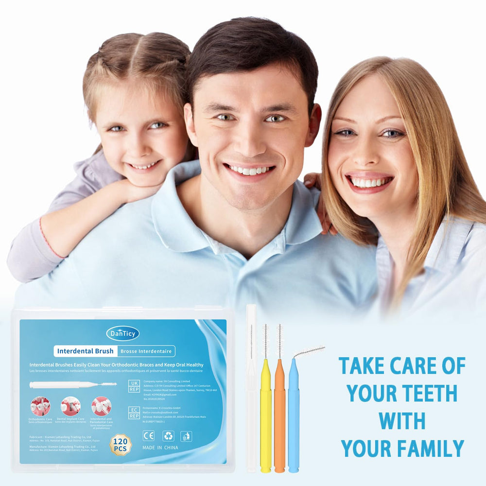 Compact portable interdental brushes for travel