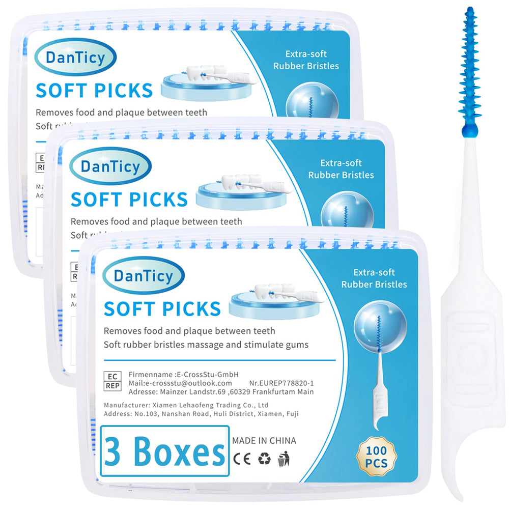 DanTicy Interdental Brushes 300-count pack in a 3-pack