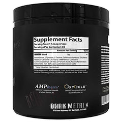 Dark Metal Manson scoop dispensing pre-workout for consistent servings