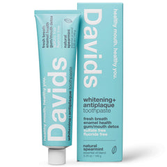 Front view of Davids Fluoride Free Toothpaste Spearmint 5.25oz
