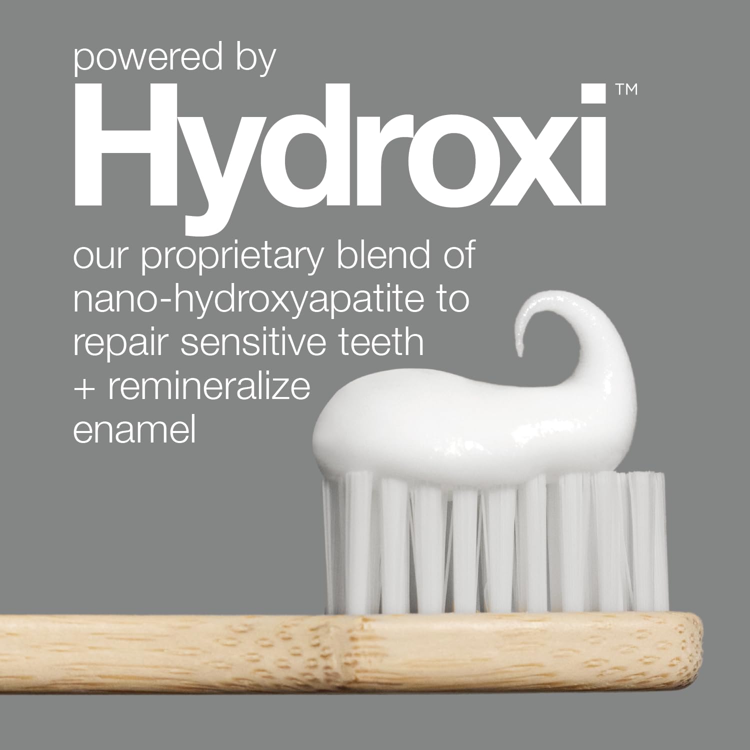 Product label with ingredients and features for Davids Hydroxi toothpaste