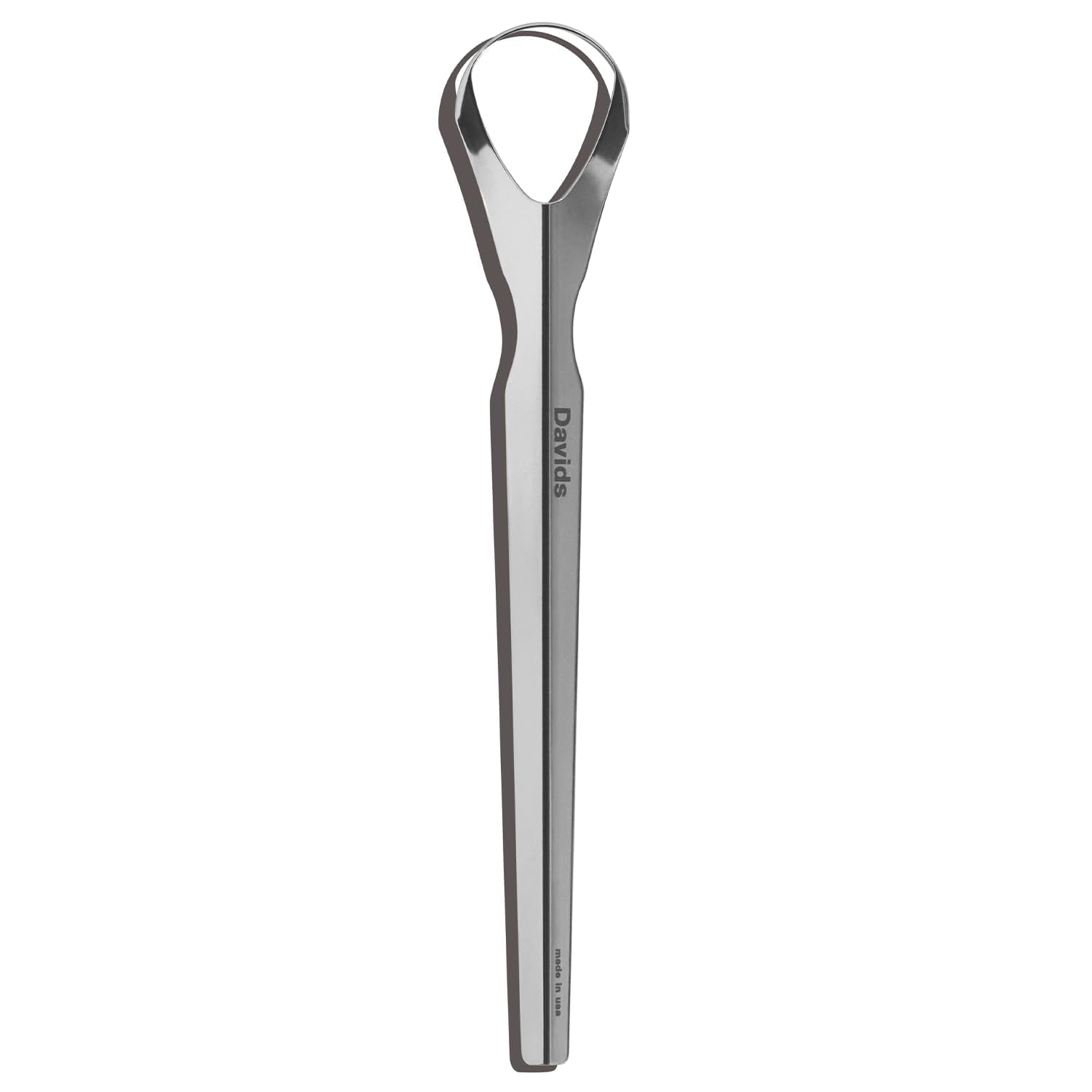 Professional-grade tongue scraper highlighting durable stainless steel material
