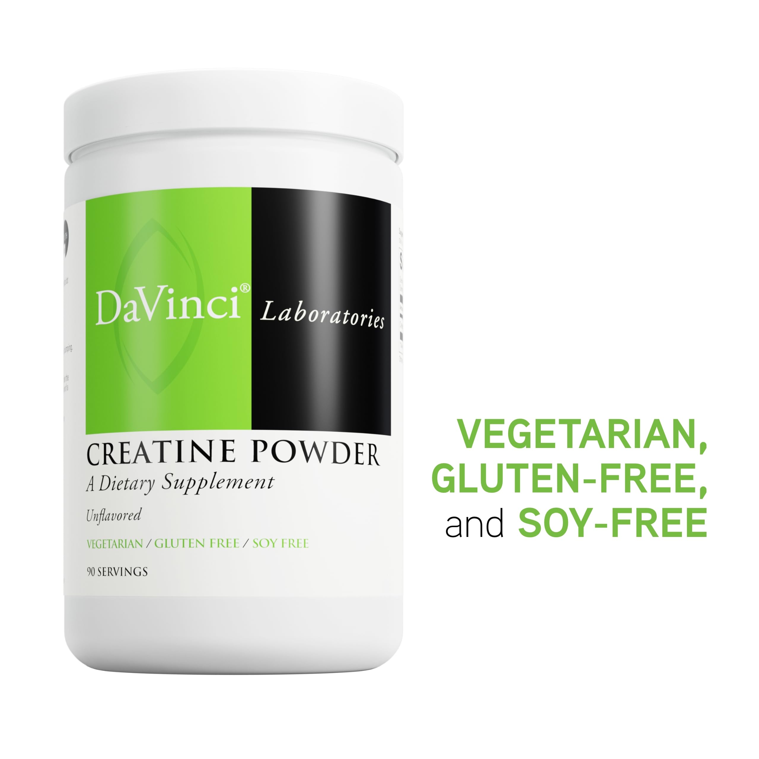 Person performing a workout with creatine powder in the background