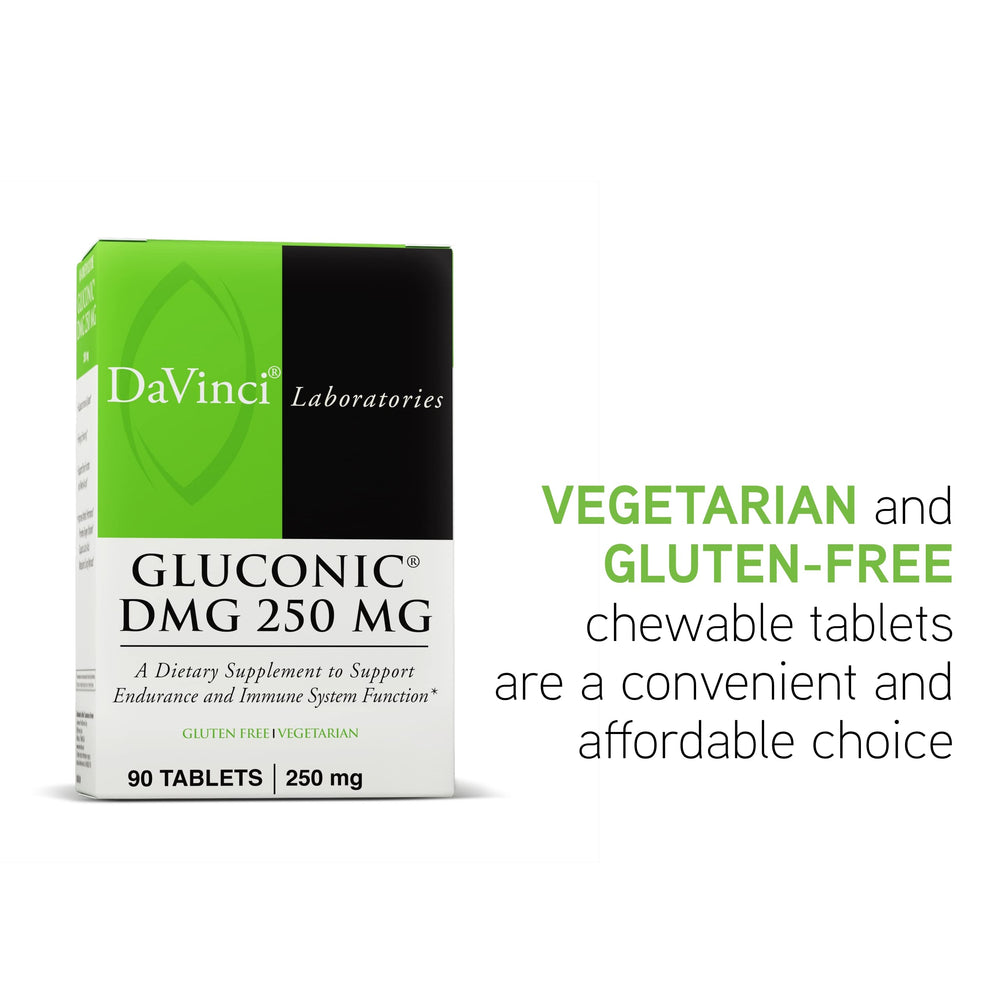Ingredient list for DaVinci Gluconic DMG 250mg chewables