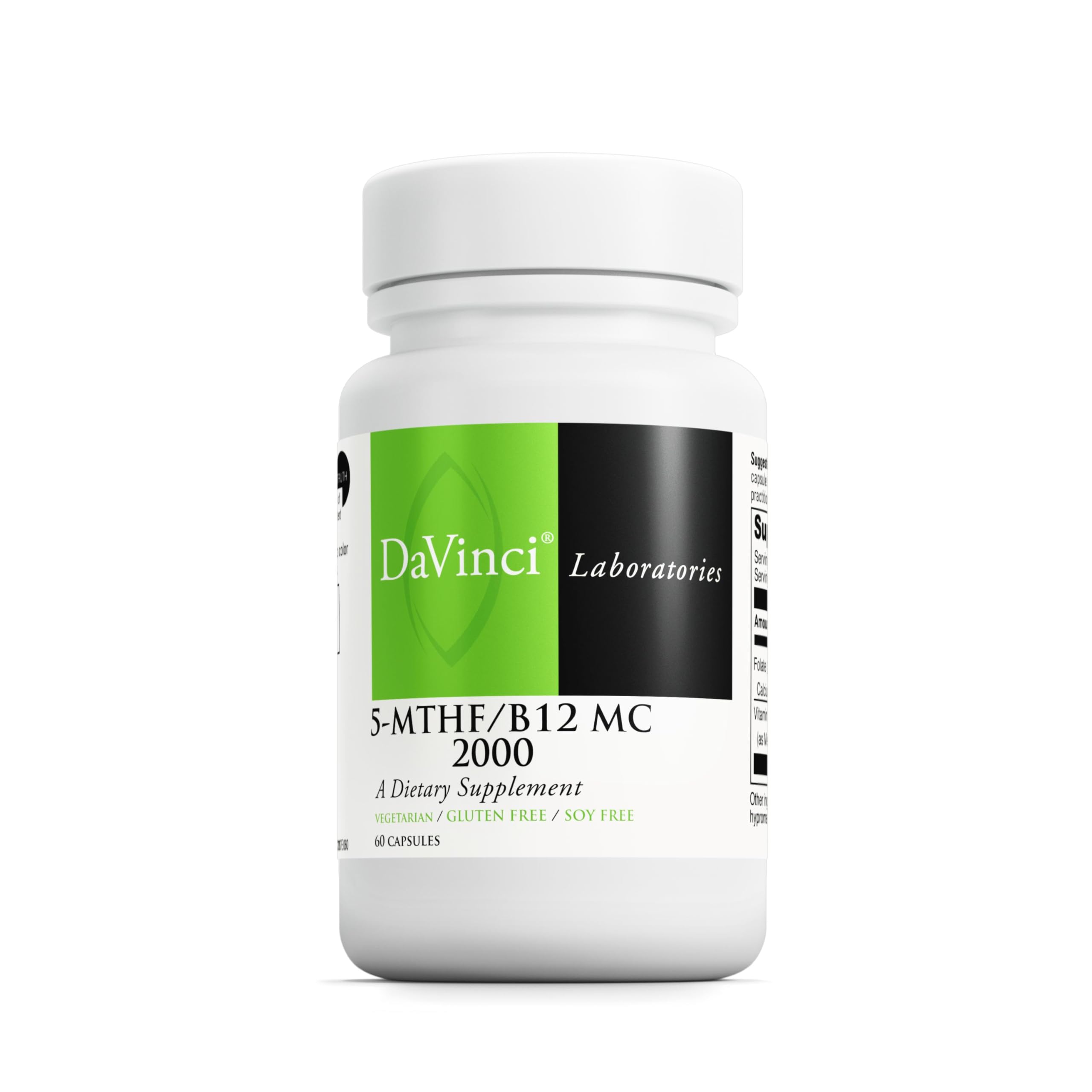 DaVinci Labs 5-MTHF/B12 MC 2000-60 Capsules label