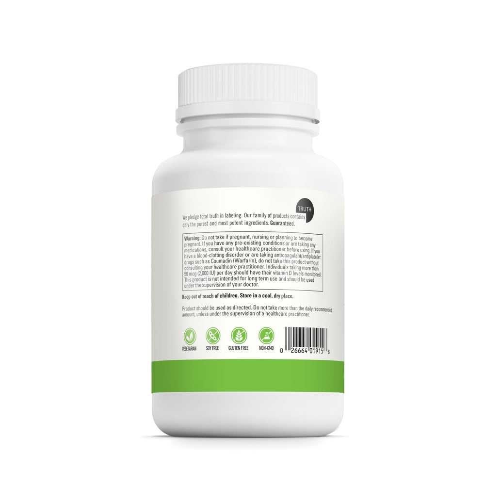 ADK Gummies ingredients label with vitamins A, D3, and K2