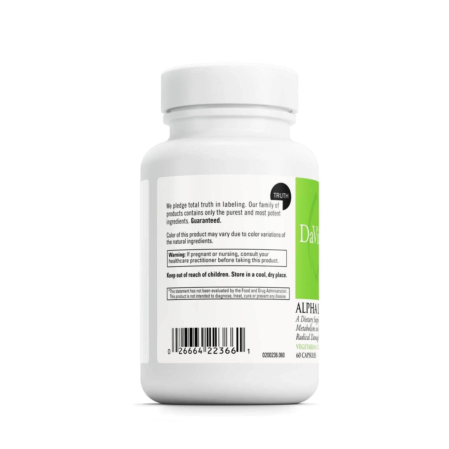 Gluten-free Alpha Lipoic Acid packaging for dietary supplement