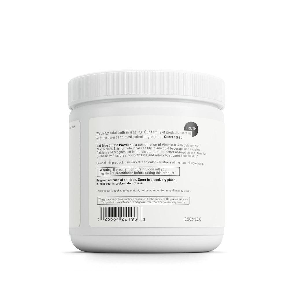 Scoop of Cal-Mag Citrate Powder on a spoon