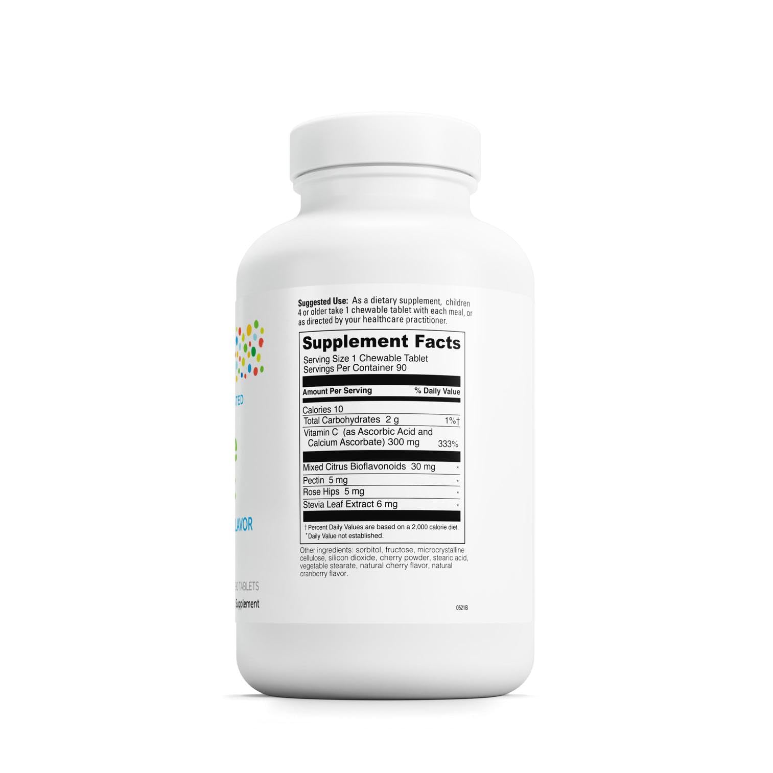 Side packaging view of DAVINCI Labs Kids Vitamin C chewable