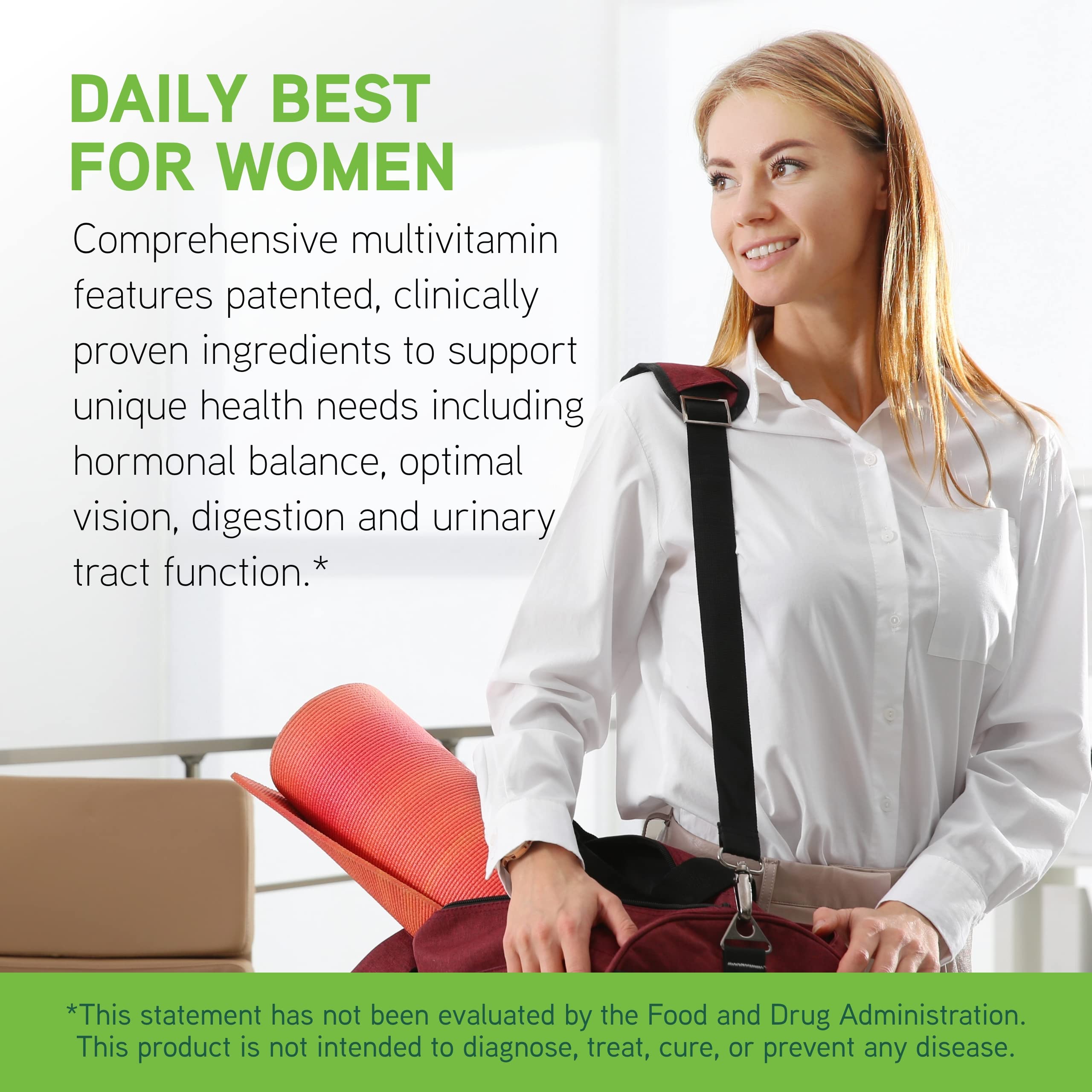 Close-up of the Daily Best Women ingredients label.